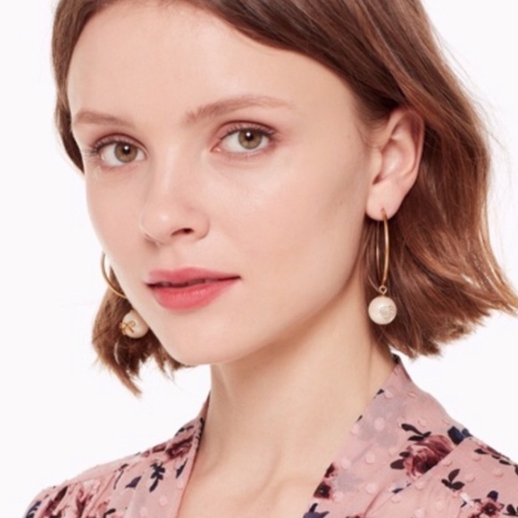 KATE SPADE • Grandma’s Closet Hoop Earrings - Picture 2 of 6